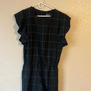 COPY - Albion Women’s L 9 to 9 jumpsuit windowpane/black